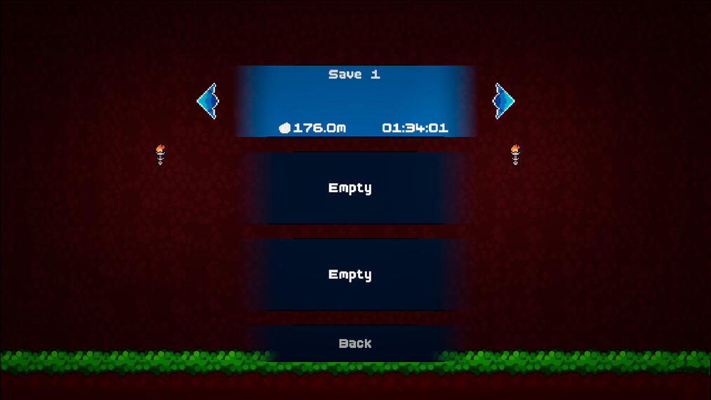 Main menu for my current pixel art game