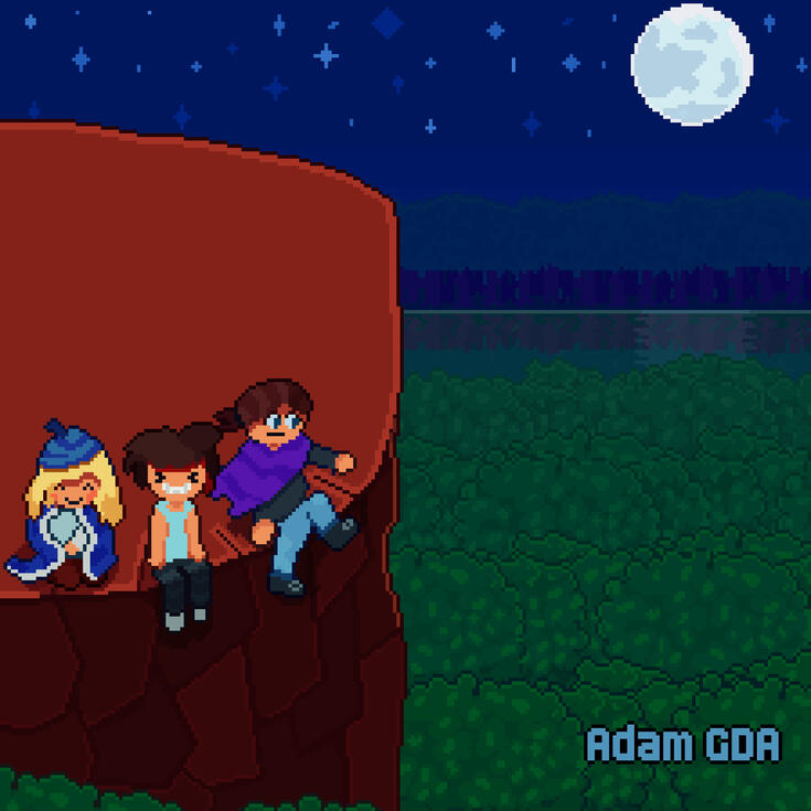 Cover art commission for a deltarune fan game